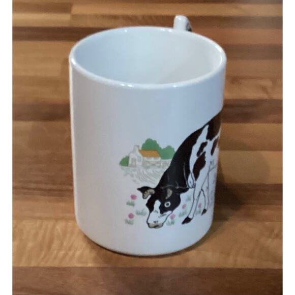 Vintage Cow Lovers Ceramic Mug Coffee Cup Black and White - Picture 4 of 7